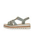 Rieker Womens Green V4949-52 Antistress Embellished Wedge Sandal
