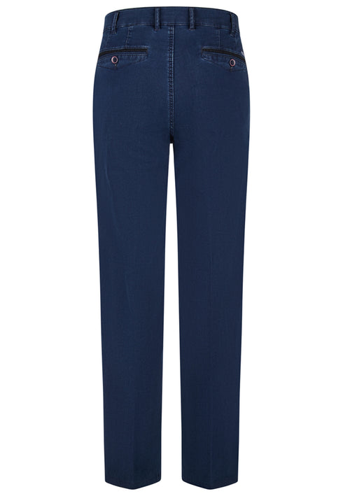 Bruhl 186610 Parma B Cotton Trousers in 690 Marine