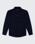 Walker & Hunt Mason Overshirt Navy Structured Mid-Weight Cotton Blend