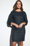 Detailed: Bariloche Ladies Vila 26 3/4 Sleeve Shift Dress - Charcoal