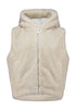 Hailys Bi44ne Hooded Faux Fur Gilet WI-2601019 - Cream