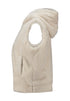 Hailys Bi44ne Hooded Faux Fur Gilet WI-2601019 - Cream