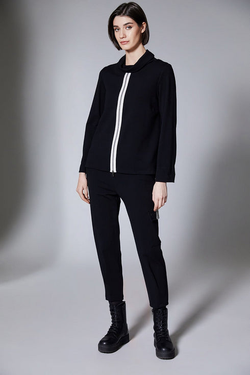 Peruzzi Zip Front Cowl Top W25119