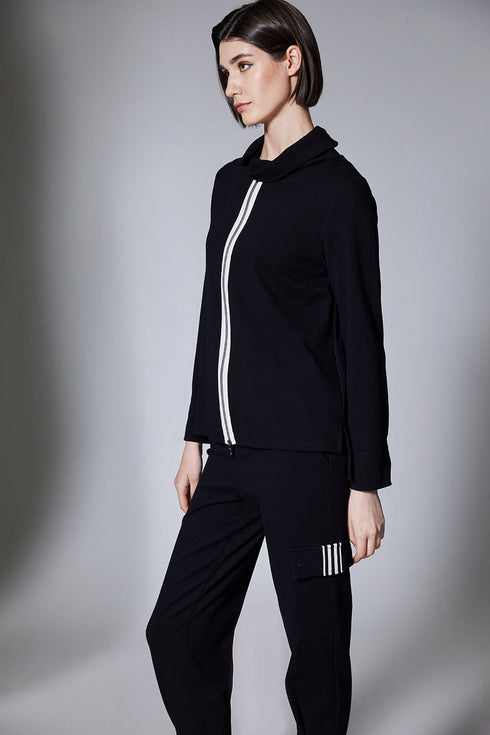 Peruzzi Zip Front Cowl Top W25119