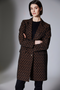 Peruzzi Zig Zag Coat with Pockets and Button Closure W25149
