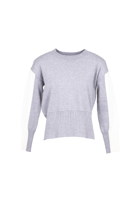 Peruzzi Two Tone Rib Knit Sweater W25198 – Contrasting Colours