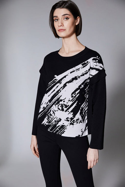 Peruzzi Jacquard Knit Top W25601