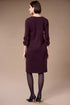 Peruzzi Womens V-Neck Frill Sleeve Dress W26129 - 42 Plum