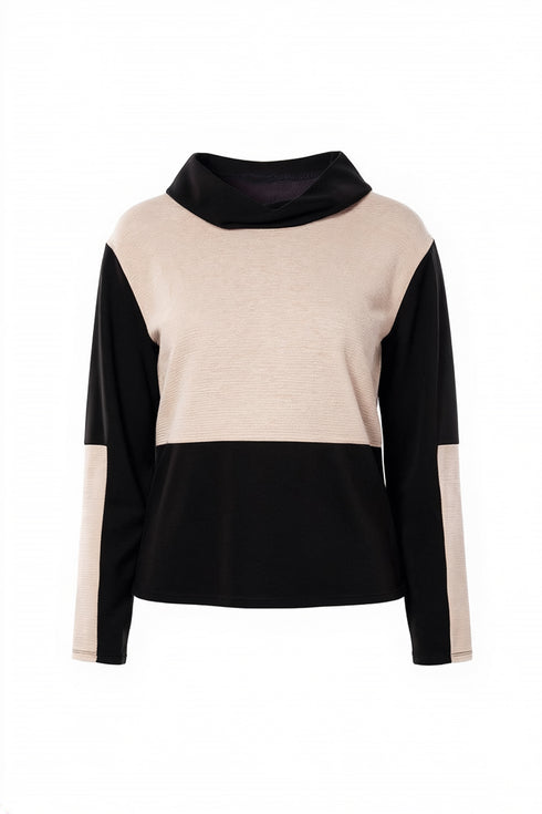 Peruzzi Womens Two Tone Knit W26133 - Sand/Black