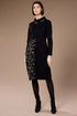 Peruzzi Printed Panel Cowl Neck Dress Black Sand W26138