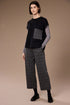 Peruzzi Women's Grid Print Tabard Top 08 Grey/Black W26139
