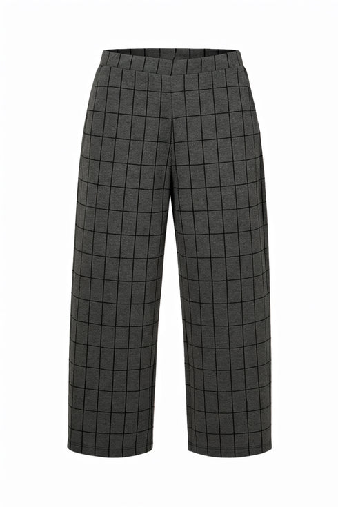 Peruzzi Women's Grid Print Trousers 08 Grey/Black W26140