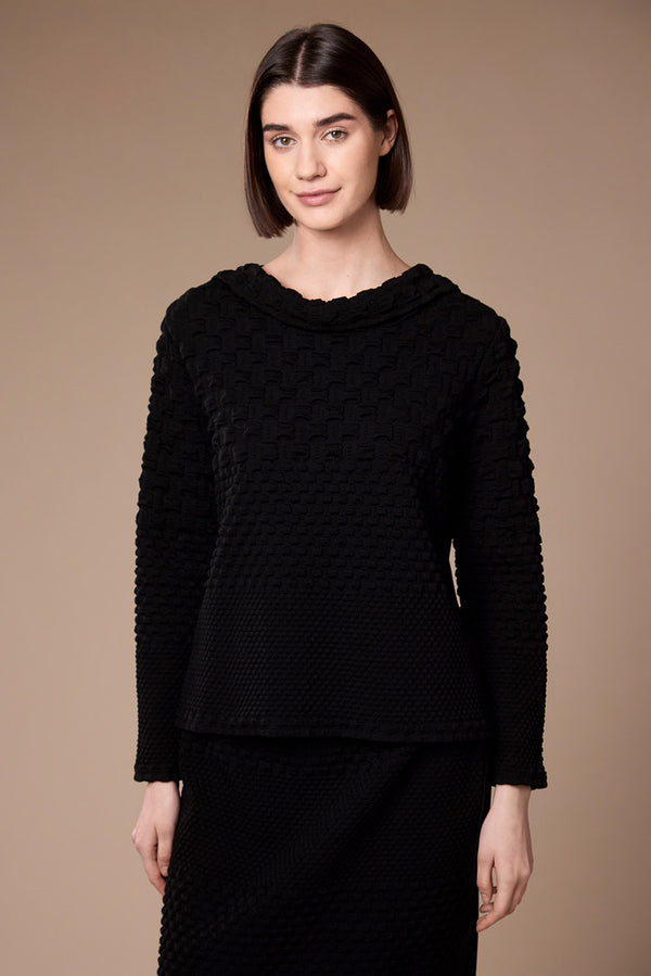 Peruzzi Womens Bubble Top W26141 - Black