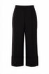 Peruzzi Women's Turn Up Hem Trousers 09 Black W26144L