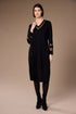 Peruzzi Women's Bronze Accent V-Neck Dress 09 Black W26171