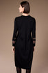 Peruzzi Women's Bronze Accent V-Neck Dress 09 Black W26171