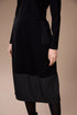 Peruzzi Herringbone Trim Midi Dress in Black SKU W26172