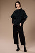 Peruzzi Womens Animal Jacquard Knit Top W26192 - Black/Green