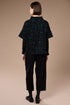 Peruzzi Womens Animal Jacquard Knit Top W26192 - Black/Green