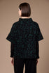 Peruzzi Womens Animal Jacquard Knit Top W26192 - Black/Green