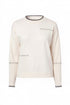 Peruzzi Contrast Stitch Ribbed Detail Knit Jumper W26194 - Ecru