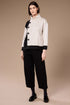 Peruzzi Womens Two Tone Button Top W26198 - Ecru/Black