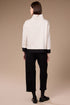 Peruzzi Womens Two Tone Button Top W26198 - Ecru/Black