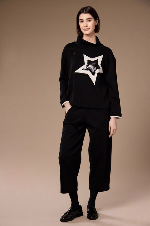 Peruzzi Womens Star Jumper W26199 - Black