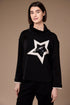 Peruzzi Womens Star Jumper W26199 - Black