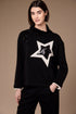 Peruzzi Womens Star Jumper W26199 - Black