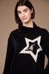 Peruzzi Womens Star Jumper W26199 - Black