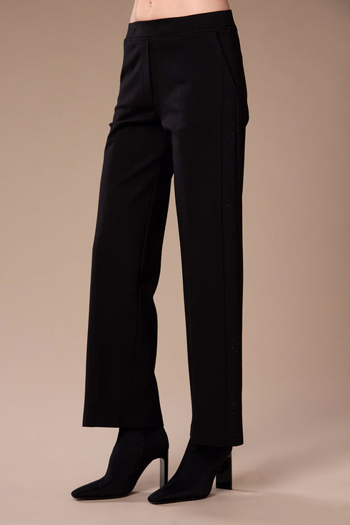 Peruzzi Womens Side Stripe Cocktail Trousers W26210 - 9 Black