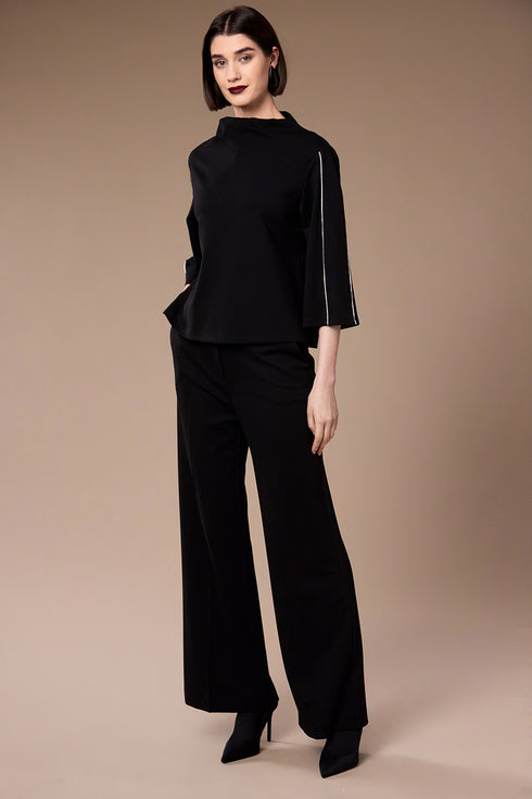 Peruzzi Women's Flared Trousers 09 Black W26403