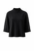 Peruzzi Women's Funnel Neck Seam Detail Top 09 Black W26402