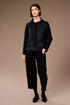 Peruzzi Womens Jacquard Cowl Neck Top W26500 - 9 Black