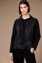 Peruzzi Womens Jacquard Cowl Neck Top W26500 - 9 Black