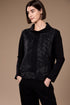 Peruzzi Womens Jacquard Cowl Neck Top W26500 - 9 Black