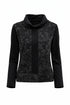 Peruzzi Womens Jacquard Cowl Neck Top W26500 - 9 Black