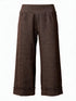 Peruzzi Women's Mini Houndstooth Turn-Up Trousers Brown W26507