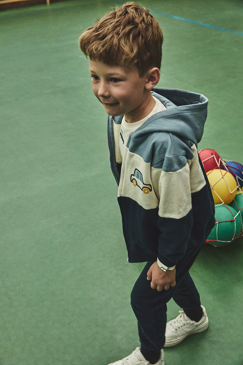 Street Monkey | Boys Colour-Block Zip-Up Hoodie and Trousers Set 364002 - Marine