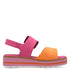 Jana 8-28266-44 Strap Flat Sandal in Orange/Fuchsia