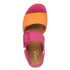 Jana 8-28266-44 Strap Flat Sandal in Orange/Fuchsia