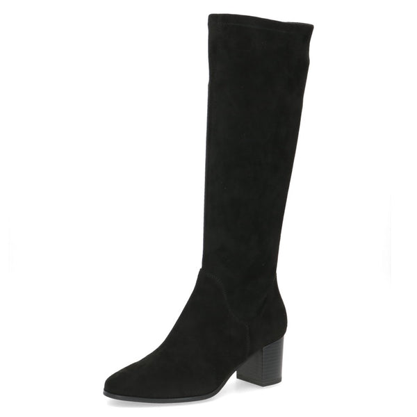 Caprice Stretch Long Black Vegan Boot 9-25503-45
