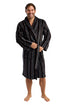 Western Ridge Men’s Striped Flannel Fleece Robe WR46107 – Knee-Length, Cozy Loungewear