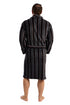 Western Ridge Men’s Striped Flannel Fleece Robe WR46107 – Knee-Length, Cozy Loungewear