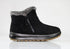 P Comfort WW1670 Black Micro Fur Lined Twin Zip Ankle Boots