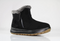 P Comfort WW1670 Black Micro Fur Lined Twin Zip Ankle Boots