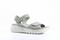 P. Comfort Light Green Velcro 2-Strap Chunky Low Wedge Sandals WW1684