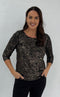 FM Yew Collection Round Neck Top with 3/4 Sleeves 1.4152