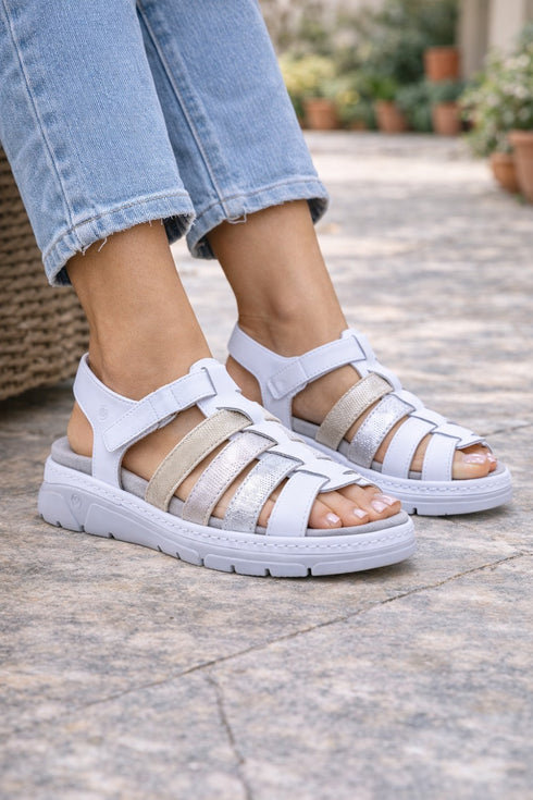 Suave Ladies Medina 6070 Comfort Sandal - White
